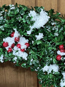 Guirlanda nevada verde 35cm