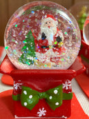 Enfeite globo papai noel no presente 4,5cm