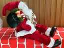 Papai Noel barba curly sentado 45cm vermelho