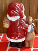 Enfeite papai noel e rena 16,5x11x23,5cm