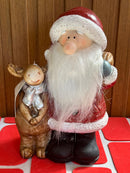 Enfeite papai noel e rena 16,5x11x23,5cm