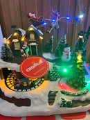 Cenário cidade c/Led e movimento clr 20x23cm 3AA